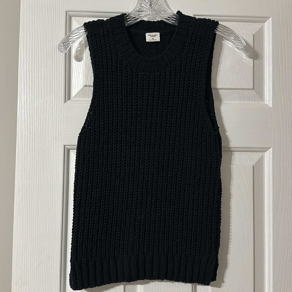 Abercrombie & Fitch Black Knit Tank Top